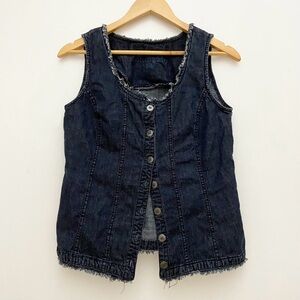 Vintage Cotton Ginny Denim Fringe Vest